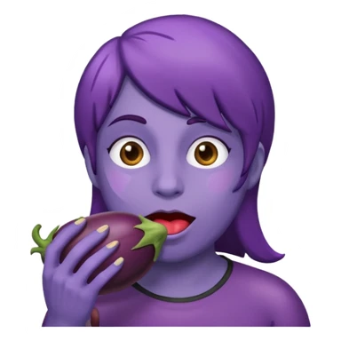 Somebody eaten eggplant sticker
