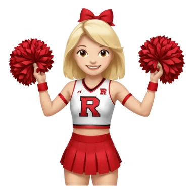 Rutgers full body Cheerleader sticker