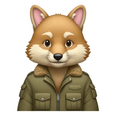 Animal wearing bullet proof jocket sticker