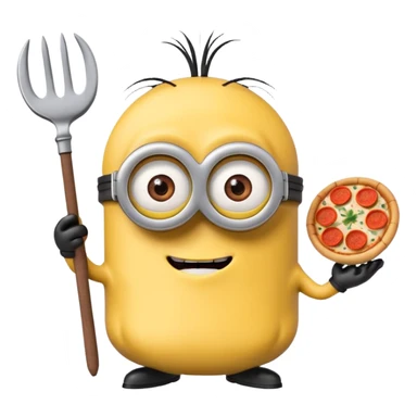 un minions  del cartone animato con la pelle di colore viola e che abbiamo il pizzetto come barba sticker