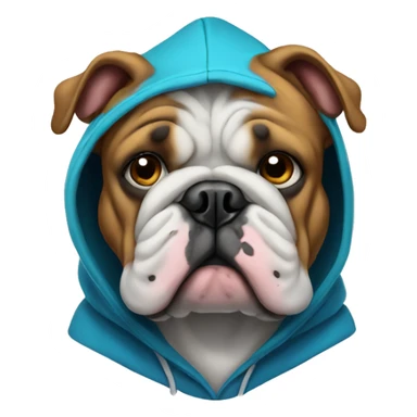 Bulldog in a hoodie sticker