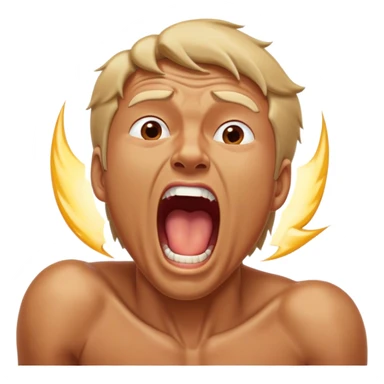 Cinematic Realistic Hercules Portrait, head tilted slightly with a dramatic, wide-open yawn, revealing a moment of relaxed strength. The lifelike textures of his powerful form and subtle, sunlit highlights emphasize his heroic presence even in a state of casual repose. sticker