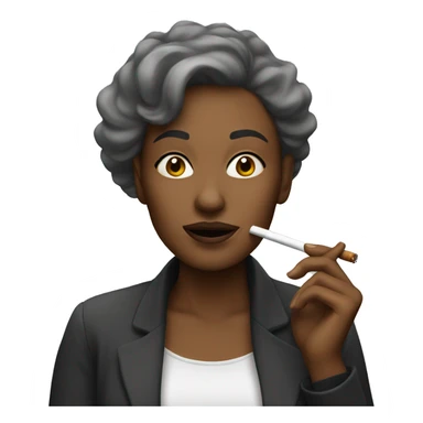 Woman smoking  sticker