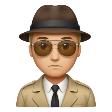 Sunglasses-wearing detective sticker