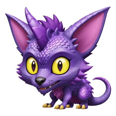 Spyro-Sergal-Lykoi-Pokémon-Fakémon-creature-hybrid sticker