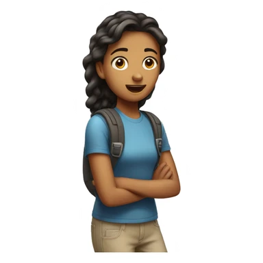 An emoji of a girl who is surprised and exiting  sticker
