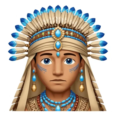 blue eyed desert tribe man sticker
