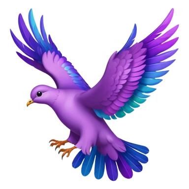 Purple dove flying towards heaven  sticker