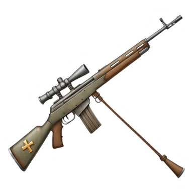 Battlefield rifle cross sticker