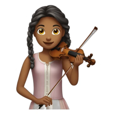 Girl-playing-the-violin sticker