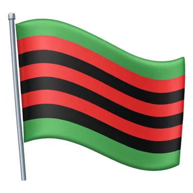 Bandeira vermelho preto e verde listras sticker