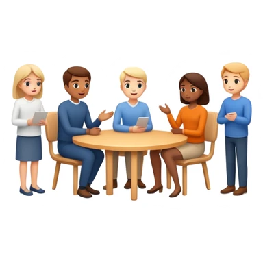 minimalist group discussion sticker