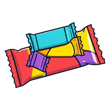 candy wrapper sticker