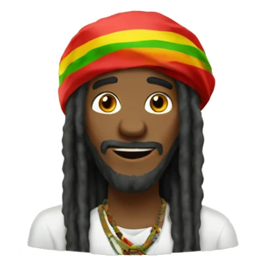 Rastaman saying hi sticker