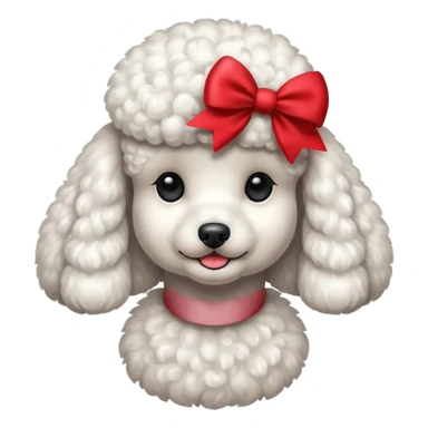 Poodle de laço sticker