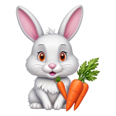 bugs bunny cartoon rabbit with carrot sticker