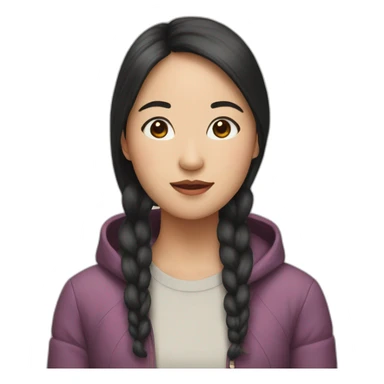 Asian Girl obsessed with christmas sticker