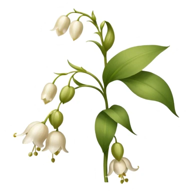Beige Lily of the valley flower sticker