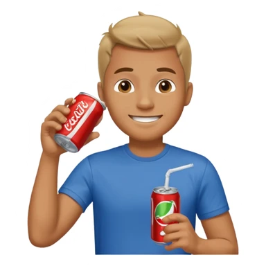 Man Drinking Soda Emoji sticker