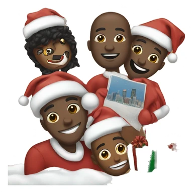 South African/Chicago Christmas happy holidays card sticker