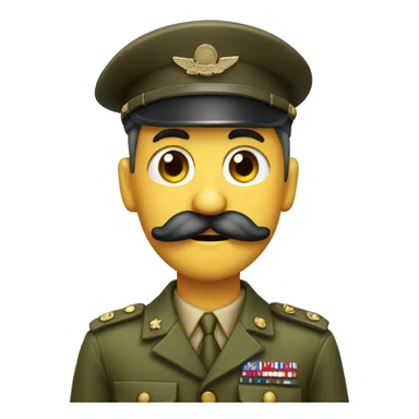 world war 2 soldier with a mustache saluting  sticker