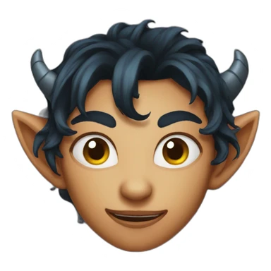 tiefling face sticker