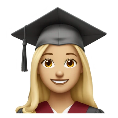 Blonde girl smiling wearing university of Chicago Loyola graduation sticker