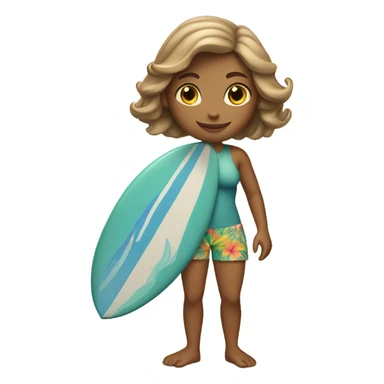 Surfer girl with a headset sticker