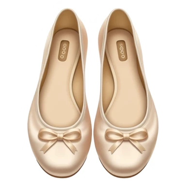 Beige realistic silk ballerina shoes sticker