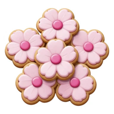 A Cherry blossom shaped cookie sticker