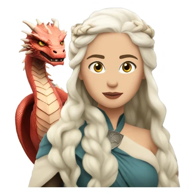 Daenerys targaryen with dragon sticker