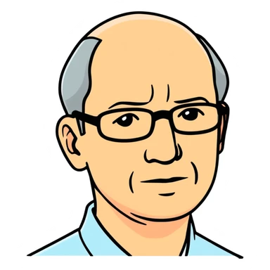 portrait of Hartmut Rosa, German philosopher sticker