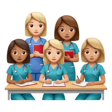 nurses in a classroom sticker