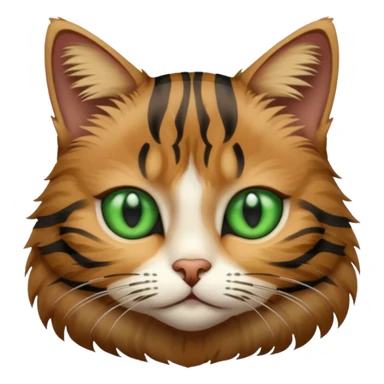 Tabby cat with green eyes sticker