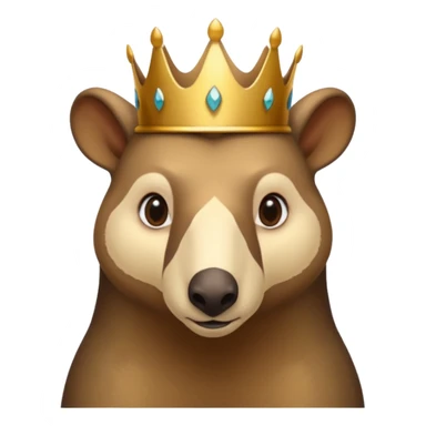 Anteater whos wearing a crown sticker