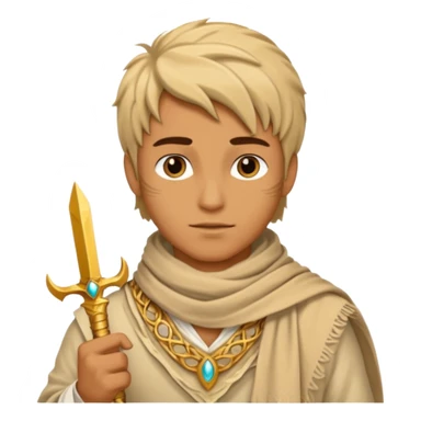 Desert Prince – sand scarf + gold dagger,Golden Princes. sticker