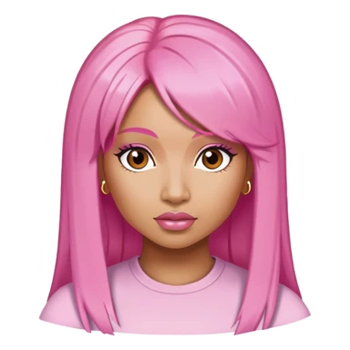 Nicki Minaj with pink hair sticker