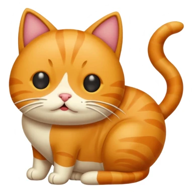 cat pooping icon sticker