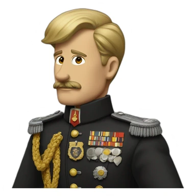 Calvin dressed as a 20th century German dictator sticker