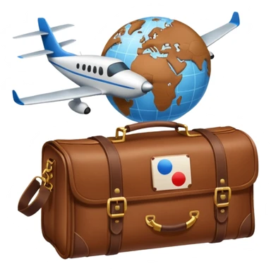 TRAVEL , travel bag , pass board, plane, glob sticker