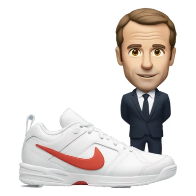 macron qui est habillé en nike sticker