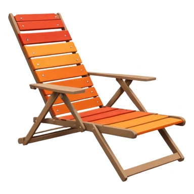 Beach chair on the beach sunset sticker