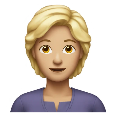 middle age woman with blond hair sticker