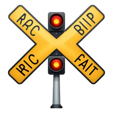 Railroad crossing light sticker