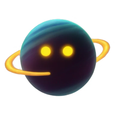 Planet with Glowing effects sticker