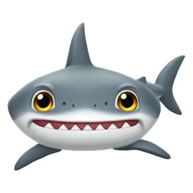 Shark with golden star eyes sticker