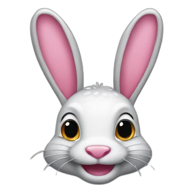 alligator with a face of a bunny and bunny ears sticker