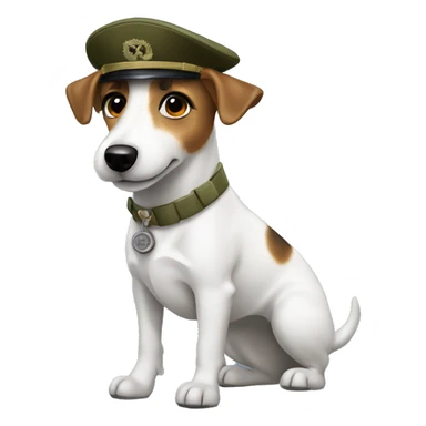 Czech millitary Jack Russel sticker