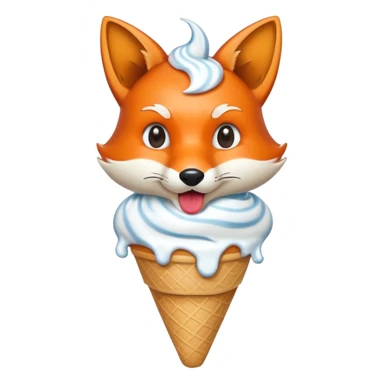 dondurma yiyen tilki sticker