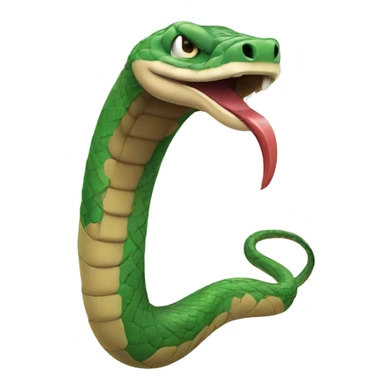 Goofy snake being silly  sticker